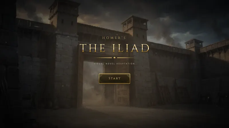The Iliad title screen